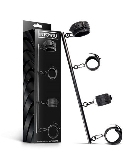 detachable rigid spreader bar and 4 detachable neoprene and vegan l...