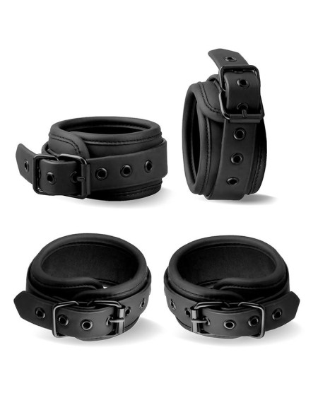 detachable rigid spreader bar and 4 detachable neoprene and vegan l...