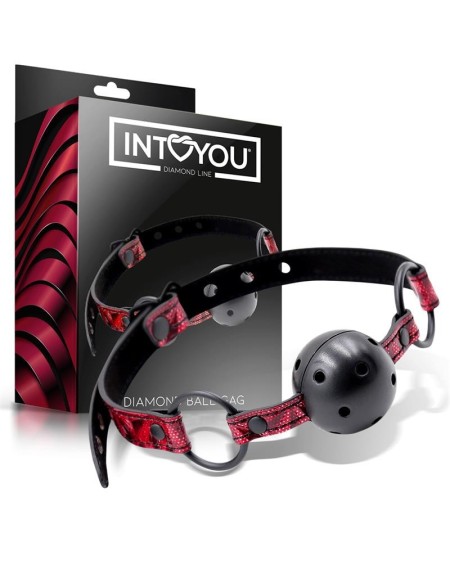 breathable gag ball diamond vegan leather