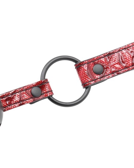 breathable gag ball diamond vegan leather