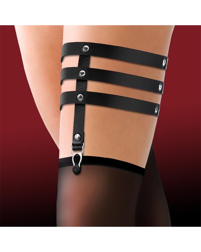 garter with 3 straps vegan leather one size