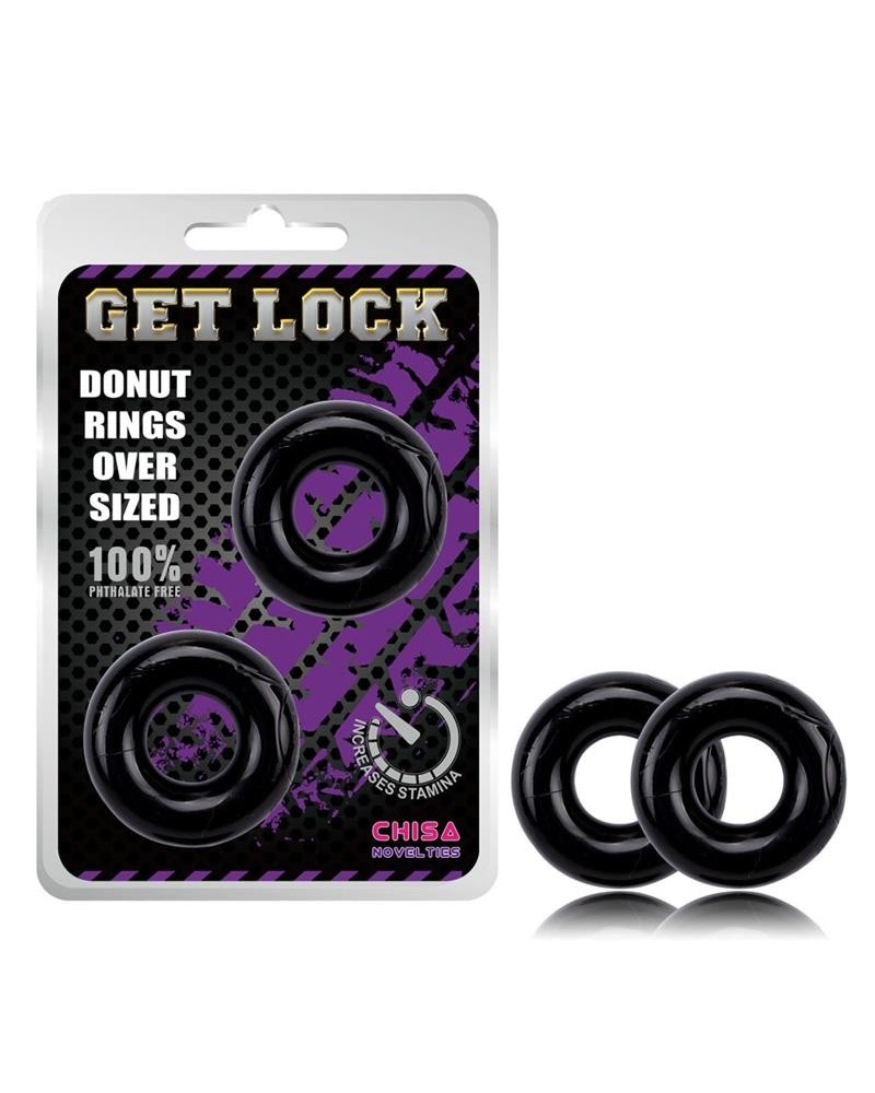 donut rings over sized noir