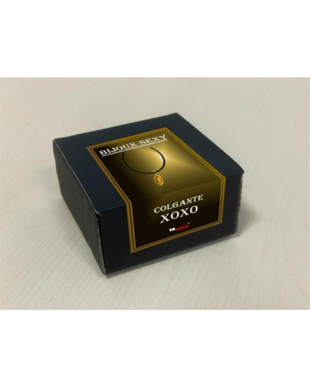 golden vagina -shaped necklace.