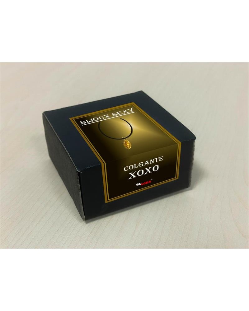 golden vagina -shaped necklace.