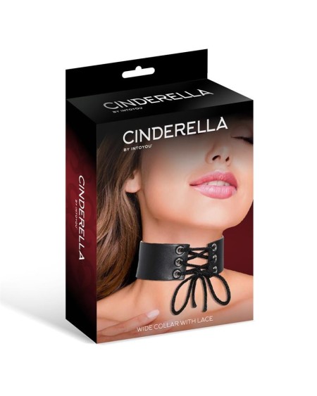 collar with lace vegan leather one size