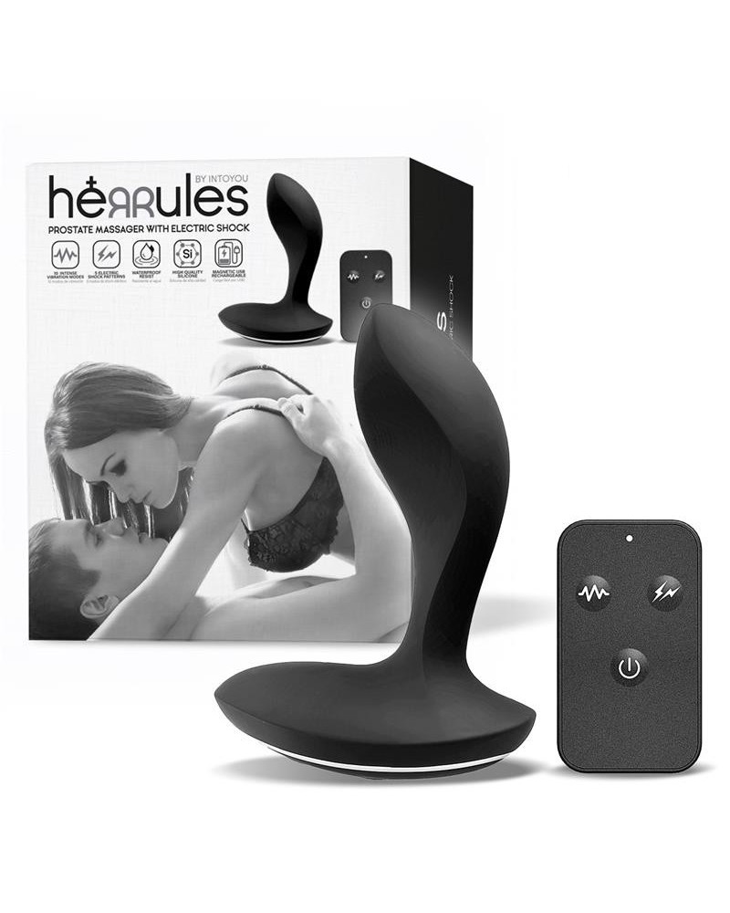 prostate massager with electric shock and vibration and remote control