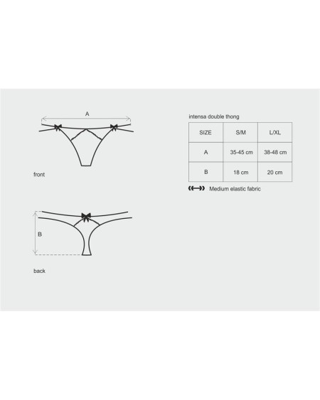 intensa double thong noir