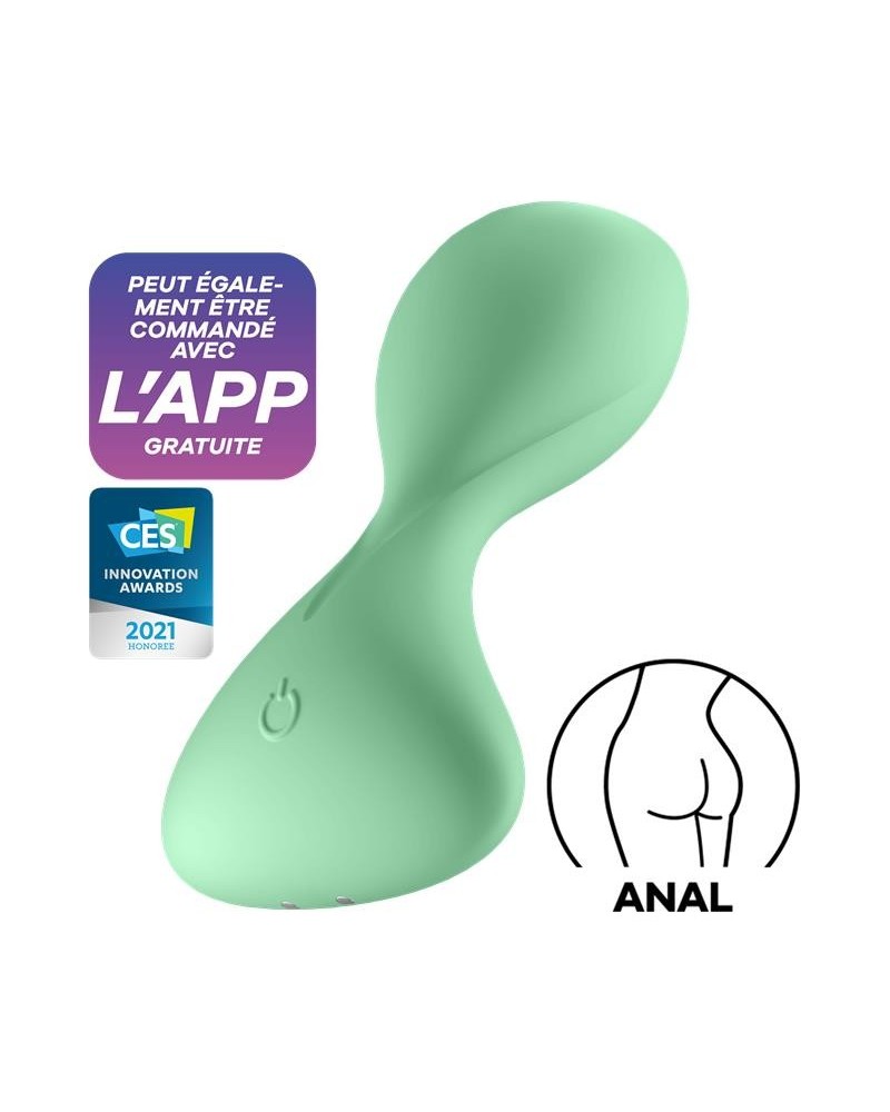 trendsetter butt plug with vibration and app light green