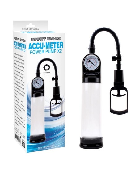 masturbator accu-meter power pump x2