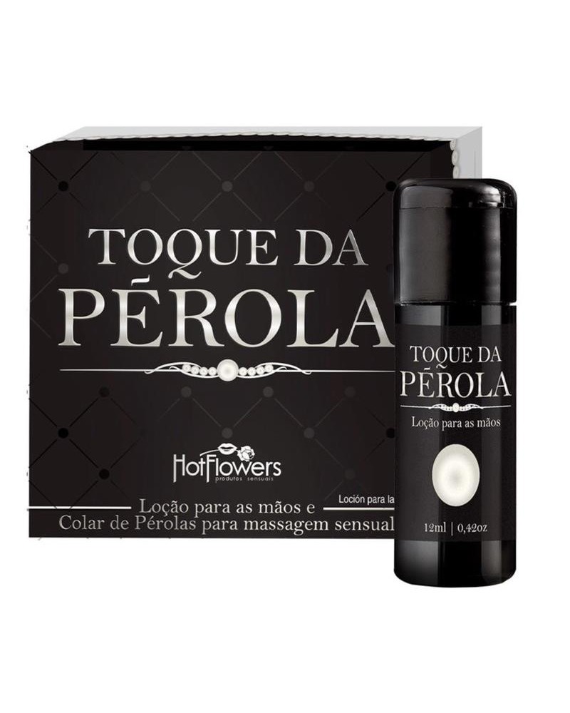 massage lotion and pearl necklace toque da perola