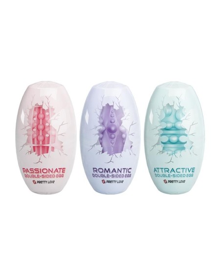 pack 15 pieces double sided masturbator egg