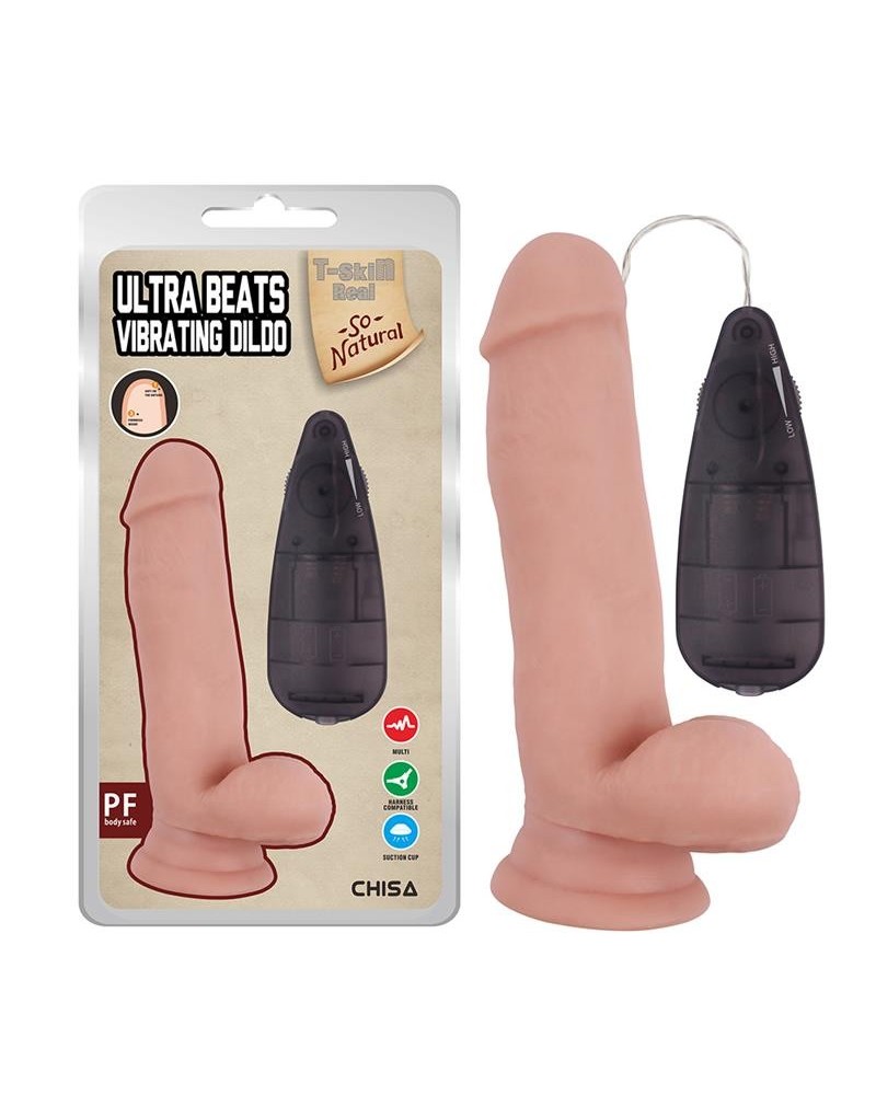 réaliste vibrant dildo ultra beats 6.8
