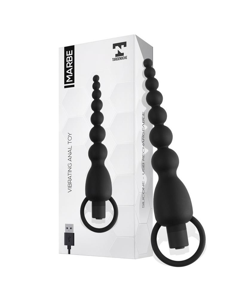 marbe anal chain with vibration usb silicone