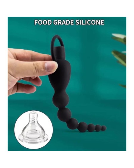 marbe anal chain with vibration usb silicone