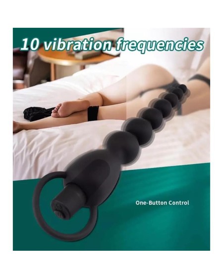 marbe anal chain with vibration usb silicone