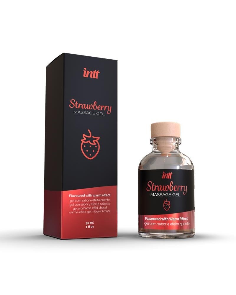 heat effect massage gel strawberry 30 ml