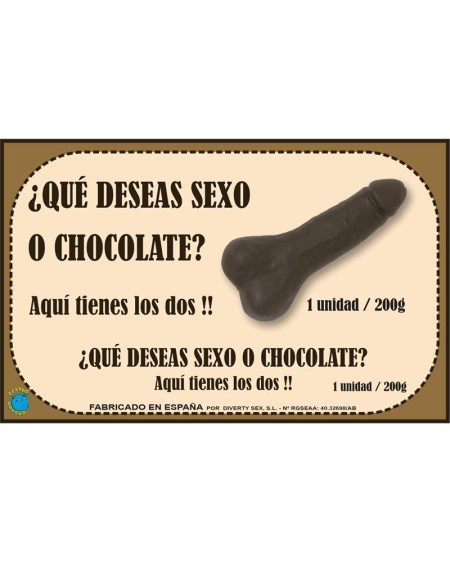 pure chocolate bar penis shape 200 gr