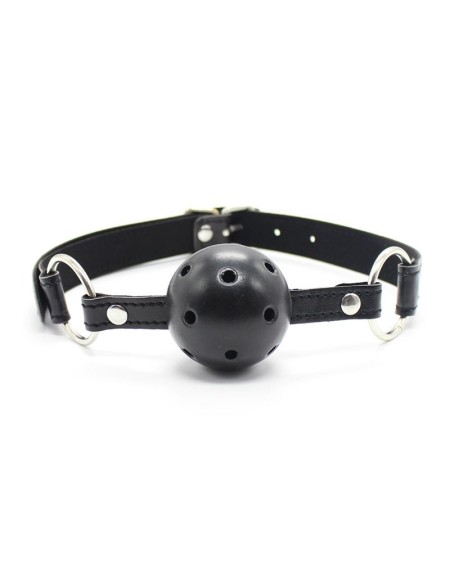breathable ball gag 4,5 cm noir