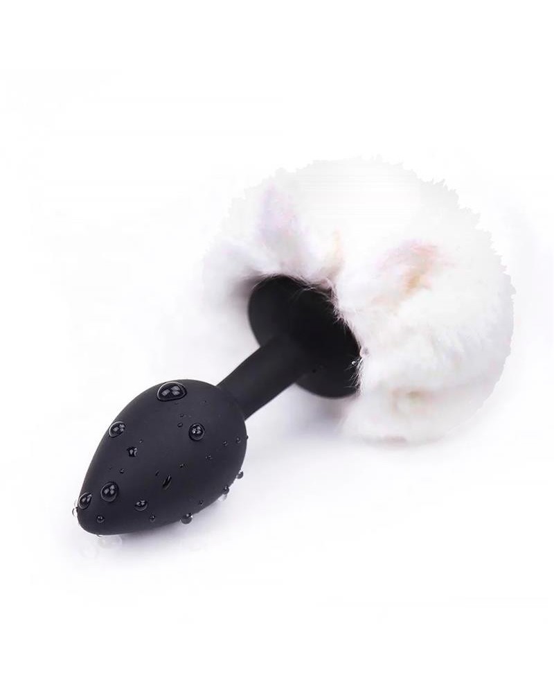 butt plug with pompon white size s