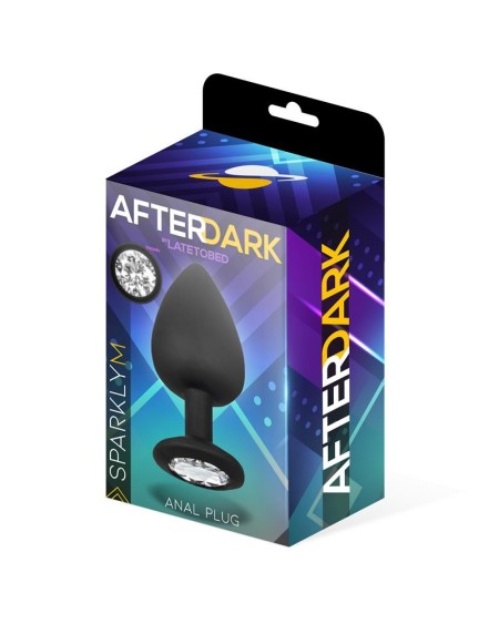 sparkly butt plug silicone size m 8 cm x 3.5 cm