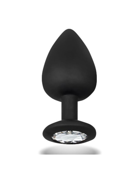 sparkly butt plug silicone size m 8 cm x 3.5 cm