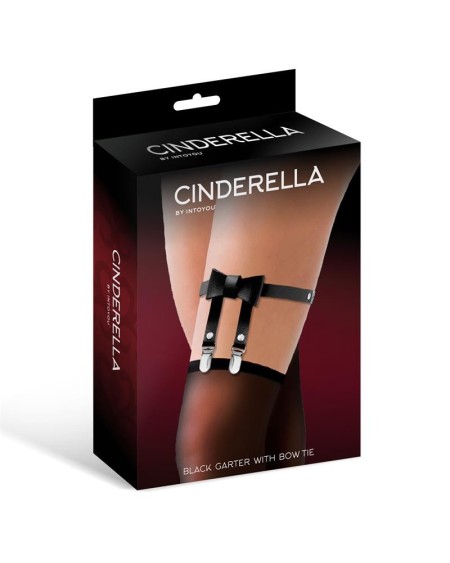 garter with bow tie vegan leather one size