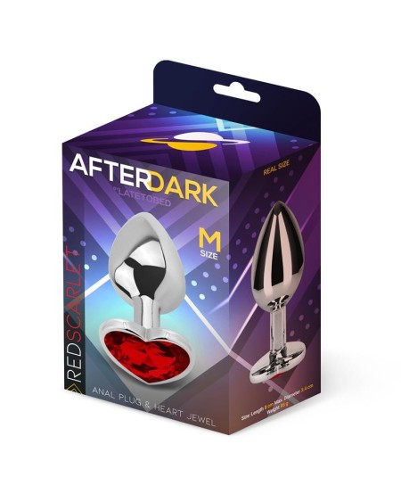 butt plug with heart jewel corazn red scarlet size m