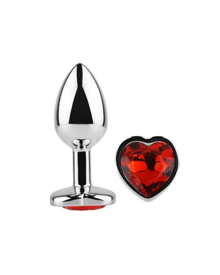 butt plug with heart jewel corazn red scarlet size m