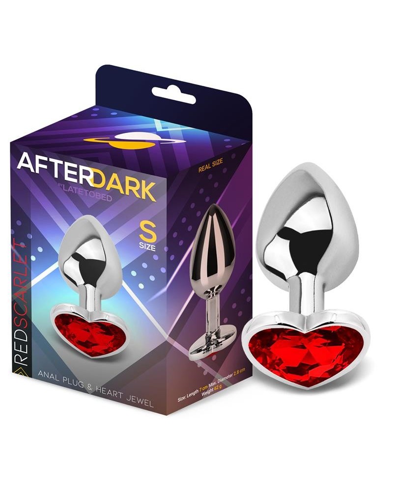 heart shaped butt plug red scarlet size s