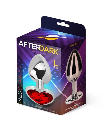 heart shaped butt plug red scarlet size l