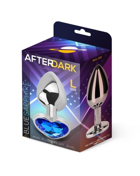 heart shaped butt plug blue sapphire size l