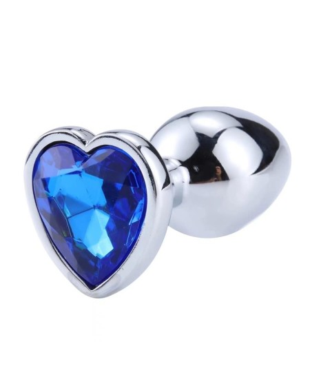 heart shaped butt plug blue sapphire size l