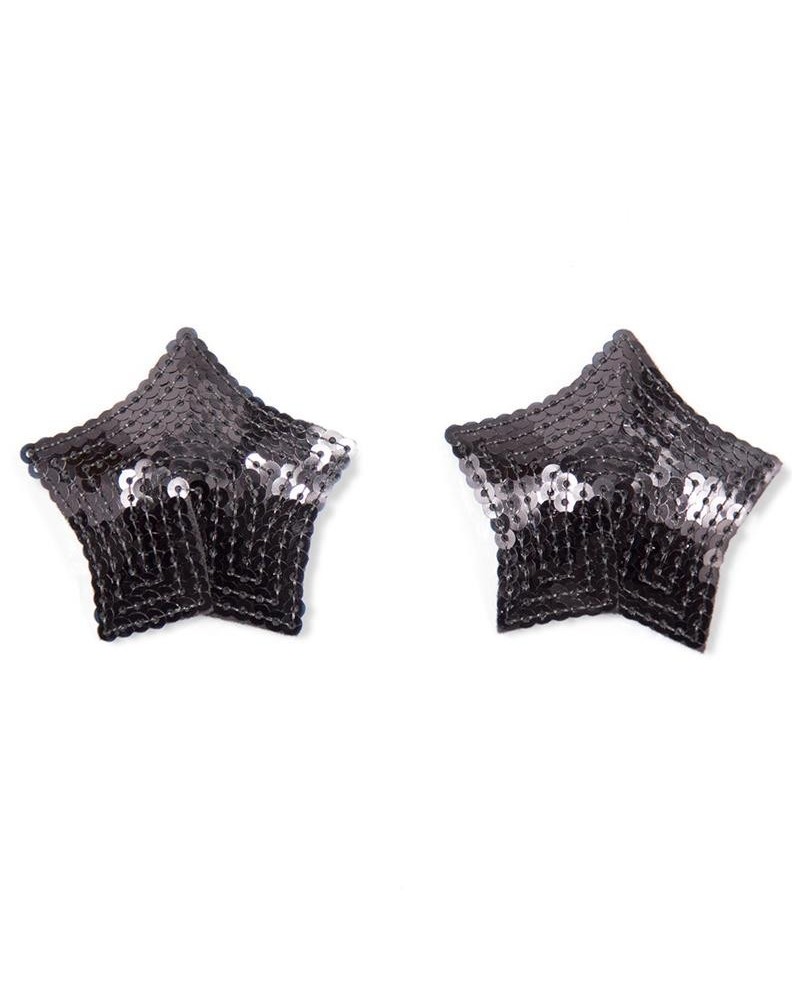 star nipple covers with noir sequins