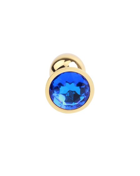 golden butt plug with blue jewel