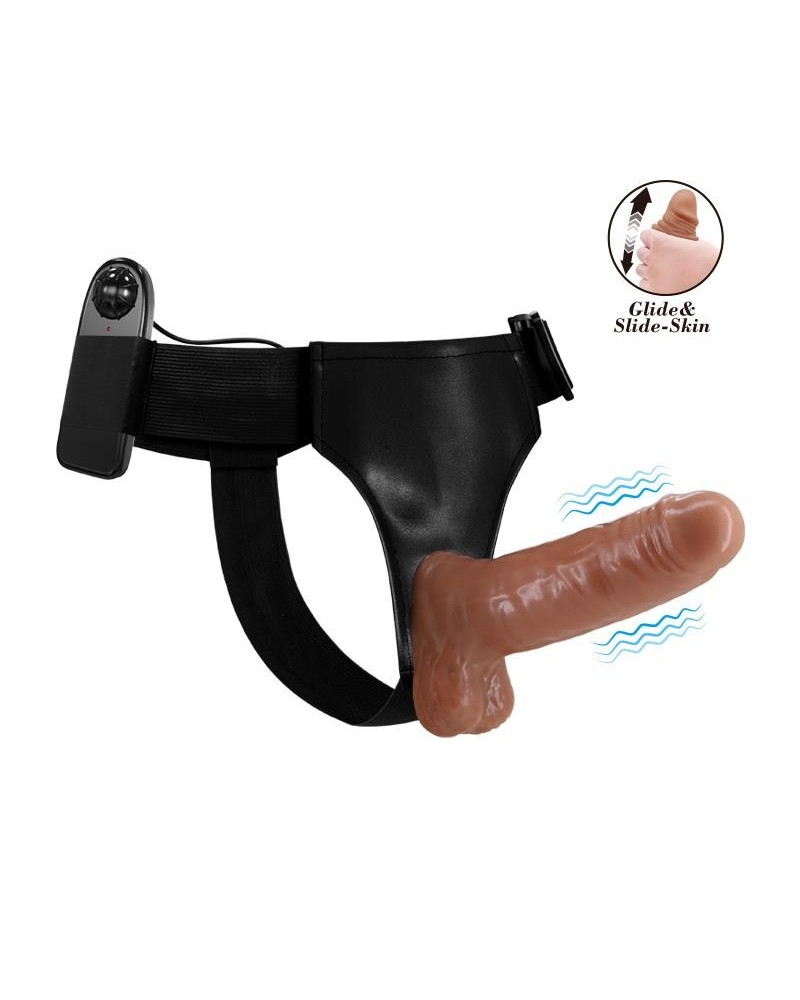harness with retractable dildo and vibration
