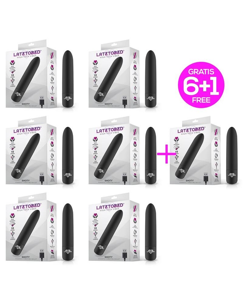 pack 6 1 shoty vibrant bullet usb 10 speeds powerful motor noir