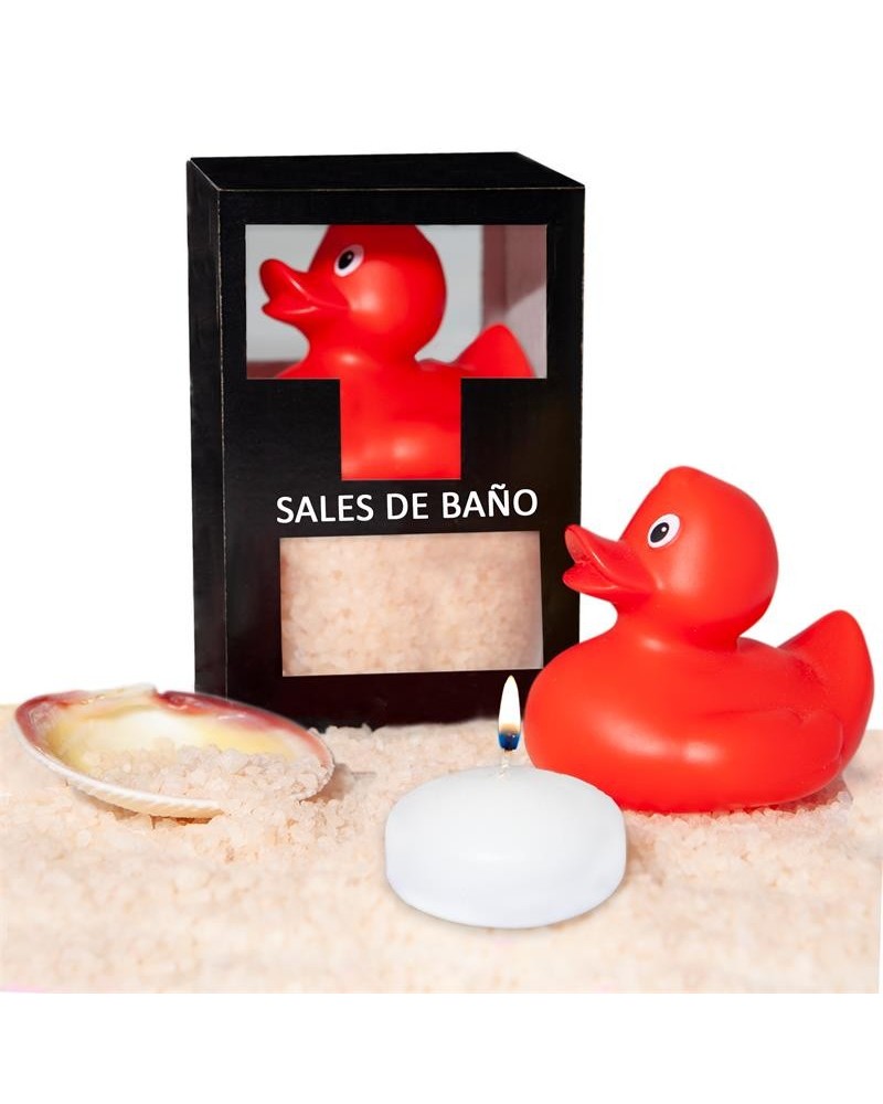bath salts set vanilla duck, candle and shell 150 gr