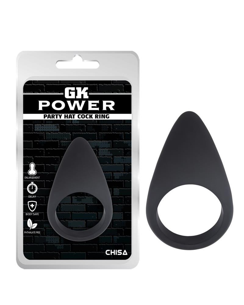 cock ring party hat silicone noir
