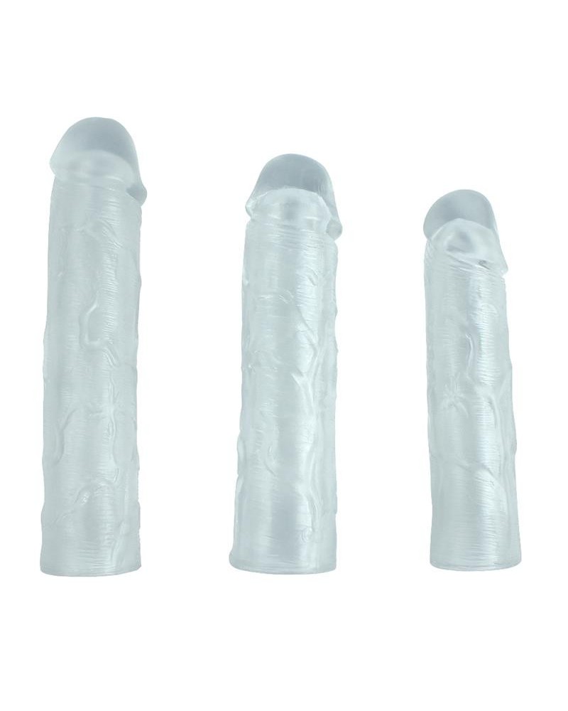 pack 3 penis sleeve alex clear