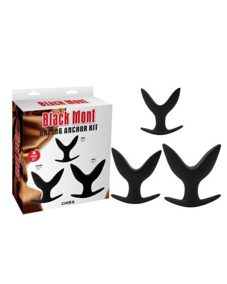 pack 3 gaping anchor silicone noir
