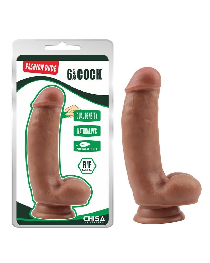 dildo dual density fashion dude 6.9 tan