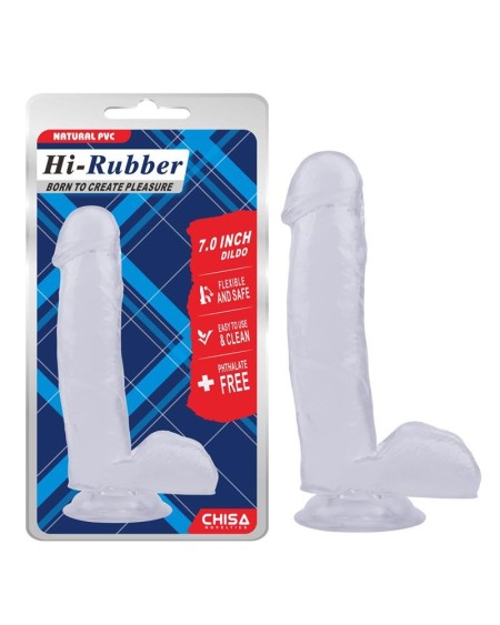 dildo hi-rubber 7 clear