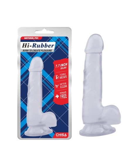 dildo hi-rubber 7.7 clear