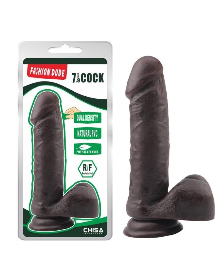 dildo dual density fashion dude 7.9 brown