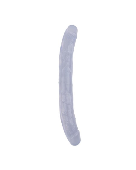 double dildo hi-rubber 12.8 clear