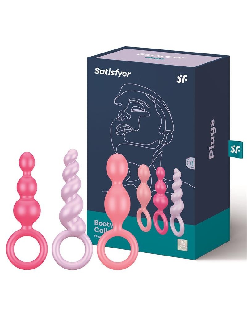 pack 3 plugs silicone colored