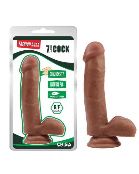 dildo dual density fashion dude 17.8 x 4 cm latin