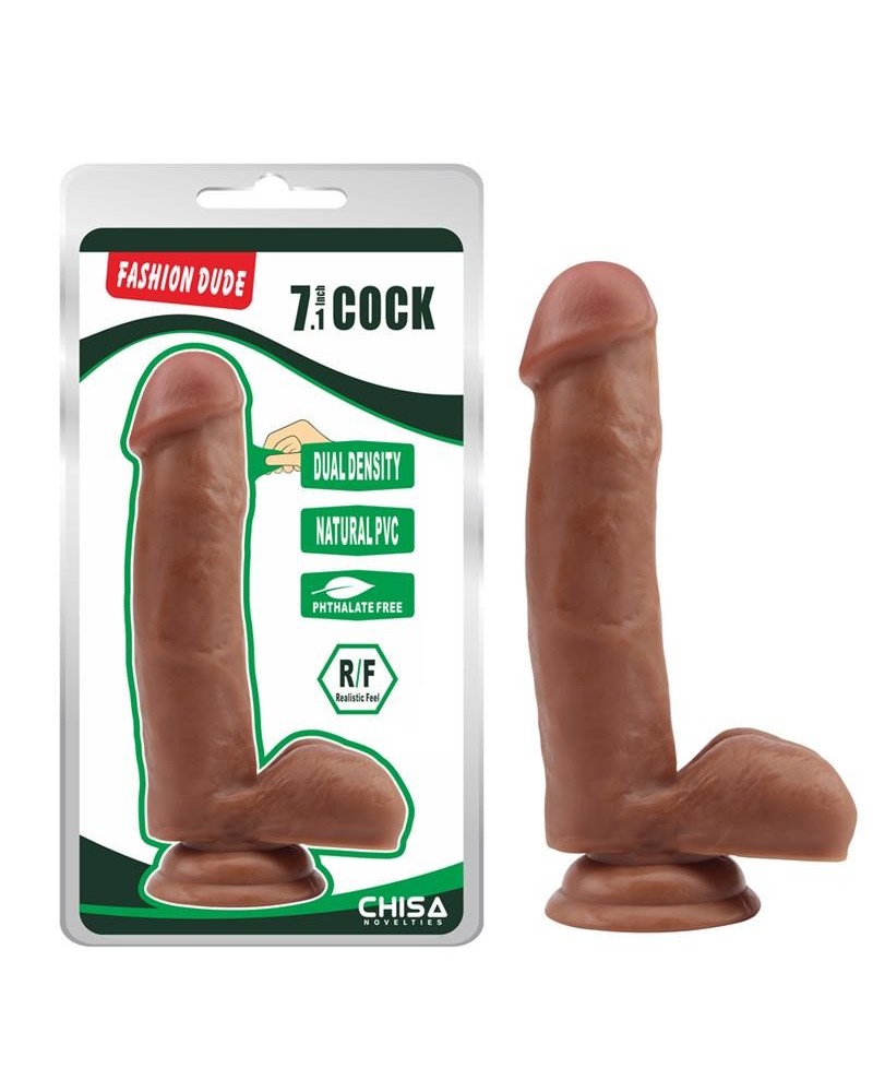 dildo dual density fashion dude 17.8 x 4 cm latin