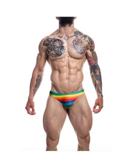c4m01 low rise bikini brief rainbow