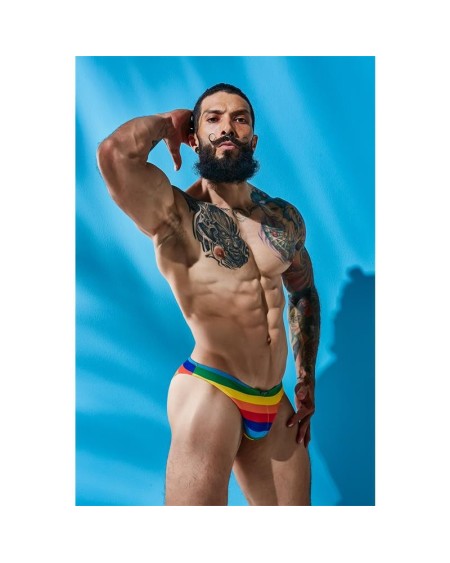 c4m01 low rise bikini brief rainbow